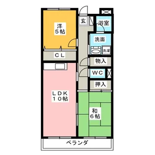 ハイツレフィナード【2階】の間取り