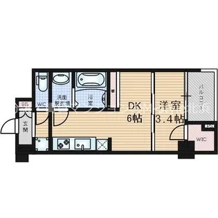 1DKの間取り画像