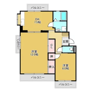 熊本県八代市松江町【マンション】の間取り