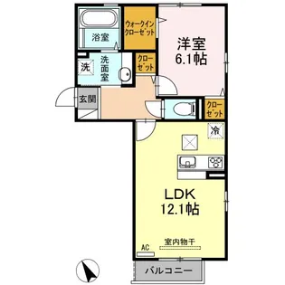 鹿児島県鹿児島市坂元町【アパート】の間取り