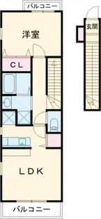 ワイズヴィラII【2階】の間取り