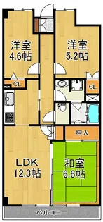 神奈川県横浜市鶴見区下末吉6【マンション】の間取り
