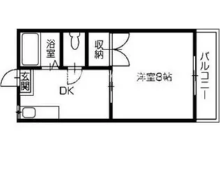 コーポ四番館アップル【1階】の間取り