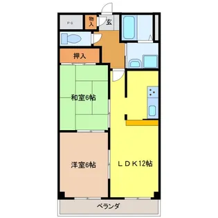 セントラルコート佳日【3階】の間取り
