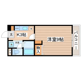 1Kの間取り画像