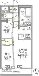 東京都文京区白山1【マンション】の間取り