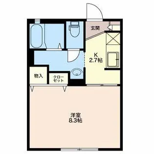 新潟県長岡市東栄3【アパート】の間取り