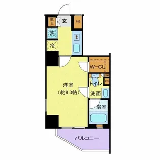 パティーナエーレ東中野【8階】の間取り