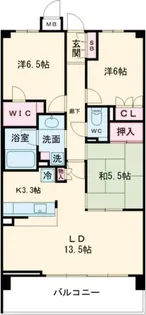 レーベンハイム光が丘公園【6階】の間取り