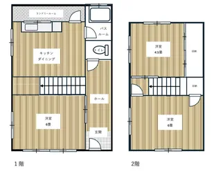 愛知県あま市甚目寺飛殿【一戸建】の間取り