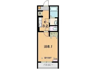 ソワサントセーズ下ノ橋【1階】の間取り