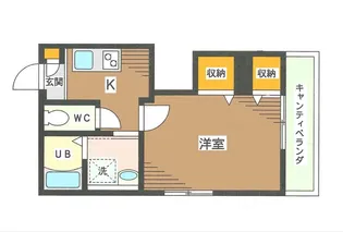 メゾンメルヴェイユ【2階】の間取り