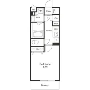 ハーモニーレジデンス東京アーバンスクエア【2階】の間取り