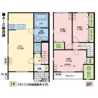 Verde Este (ヴェルデ エスト)の間取り