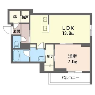 シャトー・ベノワ【1階】の間取り
