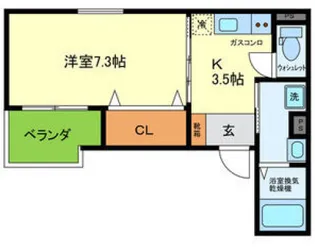 PROSPER COURT 緑橋【3階】の間取り