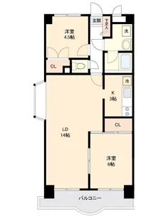 TEK藤沢ハイツ【3階】の間取り