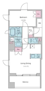 レジディア月島II【9階】の間取り