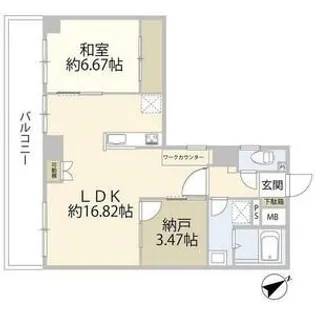 クローバーライフ桜森【6階】の間取り