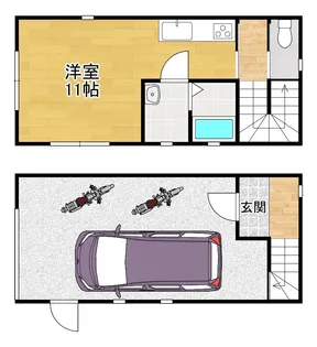 大阪府枚方市都丘町【一戸建】の間取り