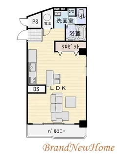 シャトー宿院【8階】の間取り