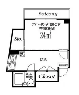 市ヶ谷春日マンション【5階】の間取り