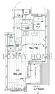 1DKの間取り画像