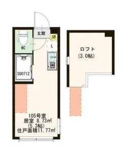 カレッジヒルズ小竹向原【1階】の間取り