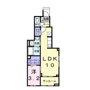 メゾン フラン【1階】の間取り