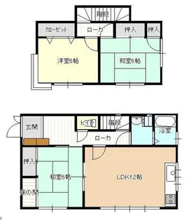 岡山県岡山市南区福島2【一戸建】の間取り