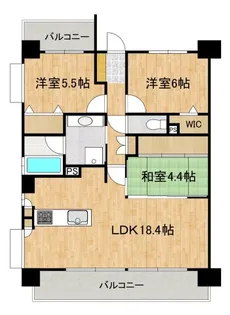 レクシア長嶺南グラシオ【5階】の間取り