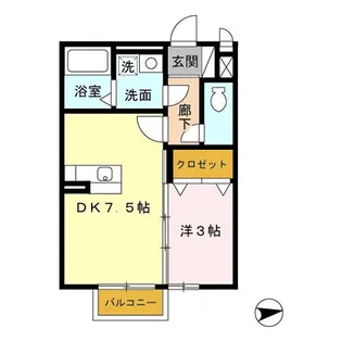 福岡県久留米市津福本町【アパート】の間取り