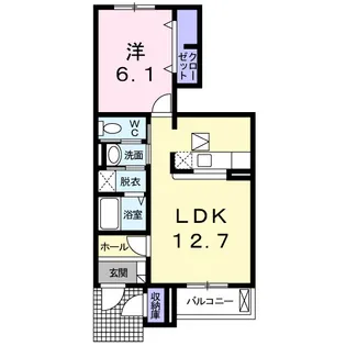 茨城県結城市大字結城【アパート】の間取り