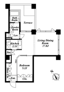 Qiz広尾 クイズ広尾【5階】の間取り