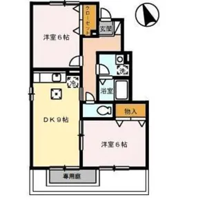 ローズコート清水 B棟【1階】の間取り