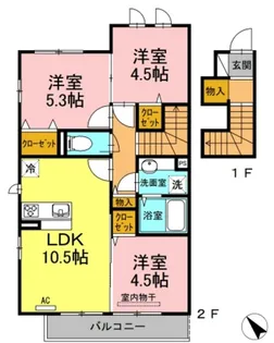 Niji-cort(ニジコート)【1階】の間取り