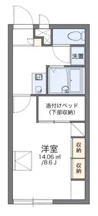 レオパレス広町【1階】の間取り