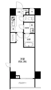 ガリシアレジデンス芝公園【8階】の間取り