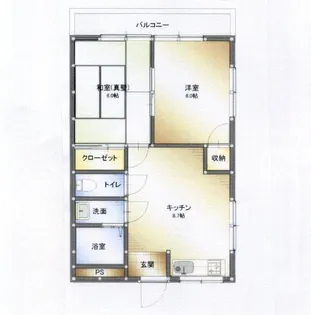 北山グリーンハイツ【3階】の間取り