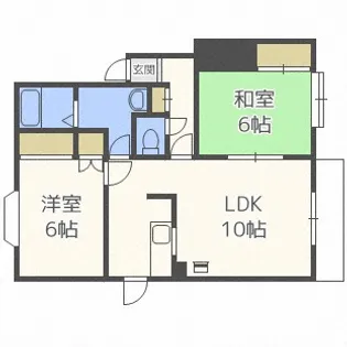 北海道札幌市西区発寒十一条5【アパート】の間取り