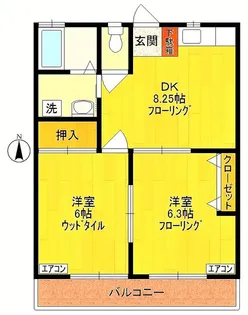 グランディア【1階】の間取り