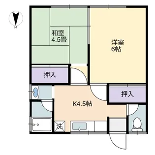 岩崎アパート【2階】の間取り