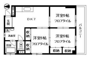 ダイヤハイツ神奈川【4階】の間取り