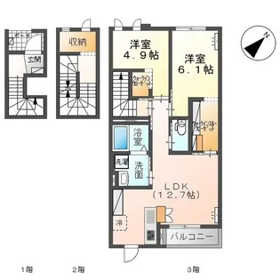 千葉県千葉市緑区古市場町【アパート】の間取り