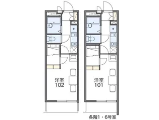 レオパレスゆきII【4階】の間取り
