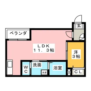 Warren shimokomeno III【3階】の間取り