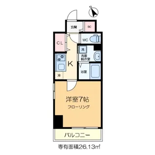 クレールフォンテーヌ西船橋【7階】の間取り