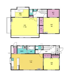 神奈川県横須賀市野比1【一戸建】の間取り