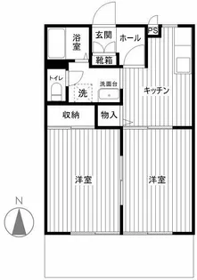 ハイツ武蔵野【2階】の間取り