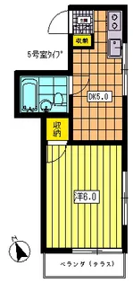 光ハイツ(荏原)【1階】の間取り